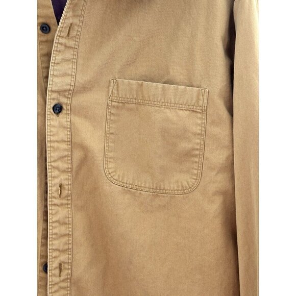 THE TERRITORY AHEAD Mens Jean Shirt XL Cotton Button Up Mustard Grandpacore READ - Picture 4 of 13